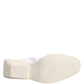 White Square Heel Zip Ankle Boots Shoes