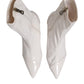 White Stiletto Heels Mid Calf Boots Shoes