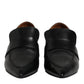 Black Soft Leather Loafer Pointed Toe Slip On Shoes