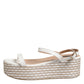 White Espadrilles Ankle Strap Sandals Shoes