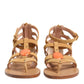 Brown Flip Flops Zipper Ankle Strap Shoes