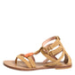Brown Flip Flops Zipper Ankle Strap Shoes