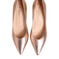 Pink Leather Pumps Stiletto Heels Slip On Shoes