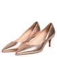 Pink Leather Pumps Stiletto Heels Slip On Shoes