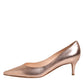 Pink Leather Pumps Stiletto Heels Slip On Shoes