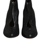 Metallic Black Pump Stiletto Heels Shoes