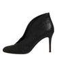 Metallic Black Pump Stiletto Heels Shoes