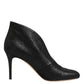 Metallic Black Pump Stiletto Heels Shoes