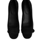 Black Suede Leather Slip On High Heels Pump Shoes