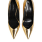 Gold Patent Leather High Heels Pump Shoes
