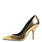 Gold Patent Leather High Heels Pump Shoes