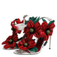 White Leather Floral Detailing Sandals Shoes
