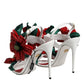 White Leather Floral Detailing Sandals Shoes