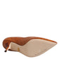 Brown Leather Stiletto Heel Pumps Shoes