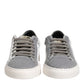 Gray Suede Low Top Lace Up Sneakers Shoes