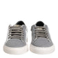 Gray Suede Low Top Lace Up Sneakers Shoes