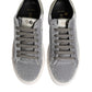 Gray Suede Low Top Lace Up Sneakers Shoes