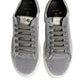 Gray Suede Low Top Lace Up Sneakers Shoes