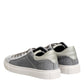 Gray Suede Low Top Lace Up Sneakers Shoes