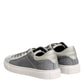 Gray Suede Low Top Lace Up Sneakers Shoes