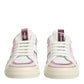 White Leather DG Logo Low Top Sneakers Shoes