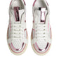 White Leather DG Logo Low Top Sneakers Shoes