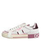 White Leather DG Logo Low Top Sneakers Shoes