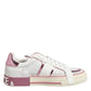 White Leather DG Logo Low Top Sneakers Shoes