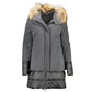 Gray Polyester Jackets & Coat