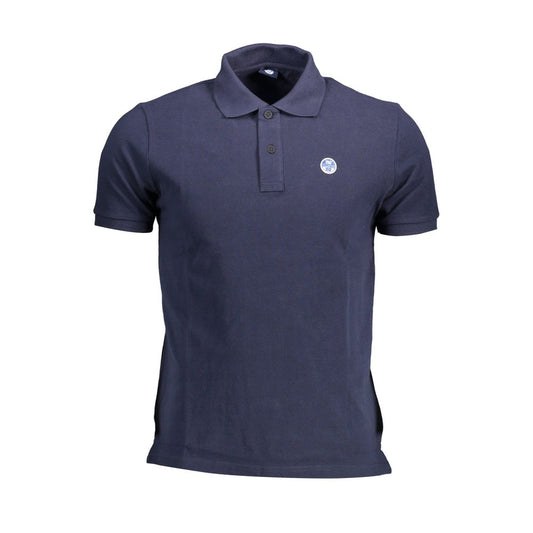 Blue Cotton Polo Shirt