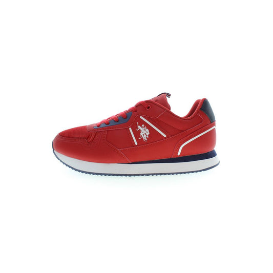Red Polyester Sneaker