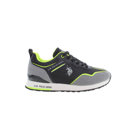 Black Polyester Sneaker