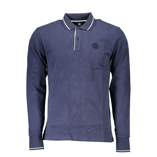 Blue Cotton Polo Shirt