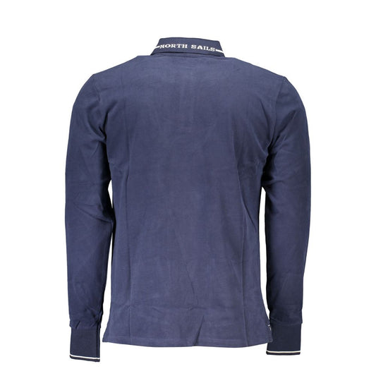 Blue Cotton Polo Shirt