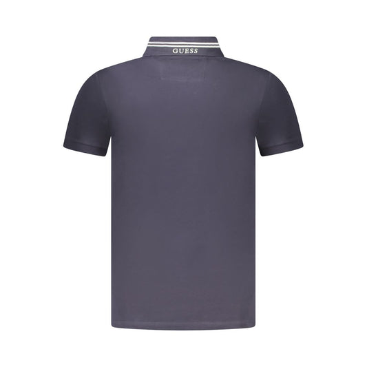 Blue Cotton Polo Shirt