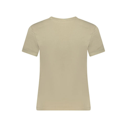 Beige Cotton Tops & T-Shirt