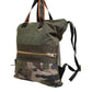 Military Green Patchwork Rucksack Backpack Bag