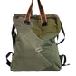 Military Green Patchwork Rucksack Backpack Bag