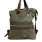 Military Green Patchwork Rucksack Backpack Bag