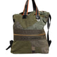 Military Green Patchwork Rucksack Backpack Bag