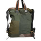 Military Green Patchwork Rucksack Backpack Bag