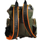 Military Green Patchwork Rucksack Backpack Bag