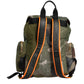 Military Green Patchwork Rucksack Backpack Bag