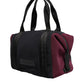 Black Maroon Hand Shoulder Duffel Travel Bag