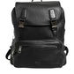 Black Palermo Backpack Hammered Calfskin Leather Bag