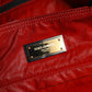 Red Nylon Hand Shoulder Duffel Travel Bag