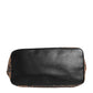 Brown Leopard BEATRICE Leather Logo Plaque Tote Bag