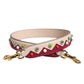 Beige Red Leather Handbag Accessory Shoulder Strap
