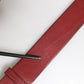 Maroon Classic Leather Metal Logo Buckle Belt