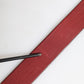Maroon Classic Leather Metal Logo Buckle Belt